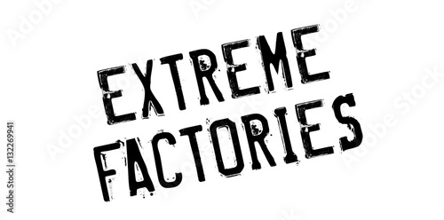 Extreme Factories rubber stamp. Grunge design with dust scratches. Effects can be easily removed for a clean, crisp look. Color is easily changed.