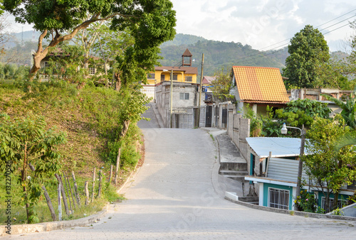 The streets and hills of a small colonial town of Copan Ruinas in Honduras, Central America