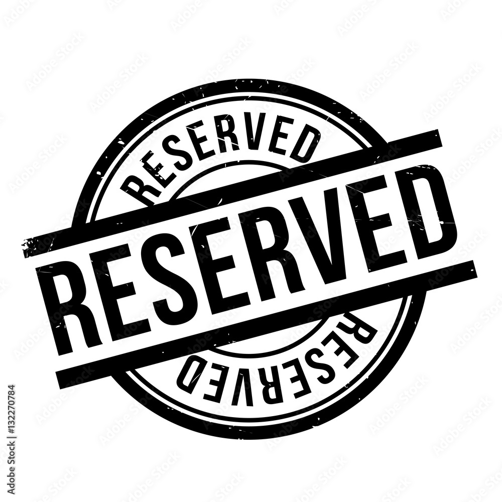 Fototapeta premium Reserved rubber stamp
