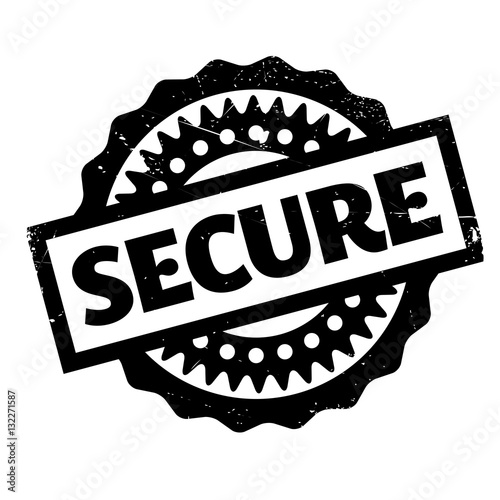Secure rubber stamp