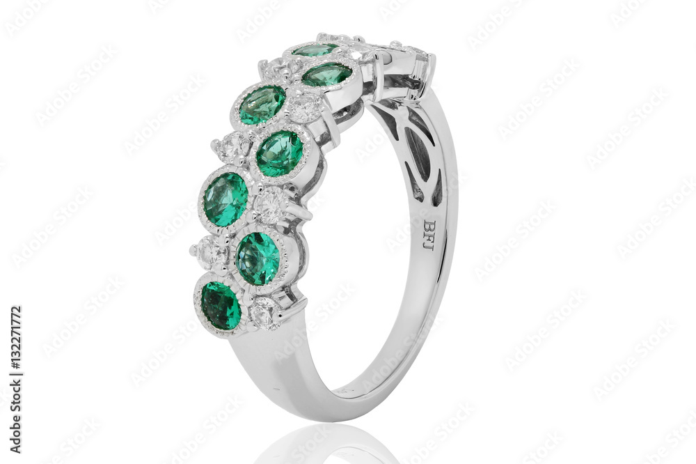 anillo o argolla con esmeraldas y diamantes joyería con oro anillo o argolla con esmeraldas y diamantes joyería con oro