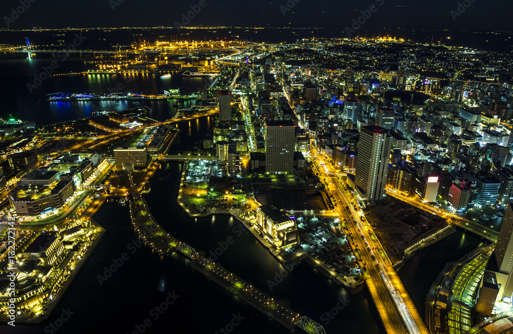 Fototapeta premium modern cityscape night view