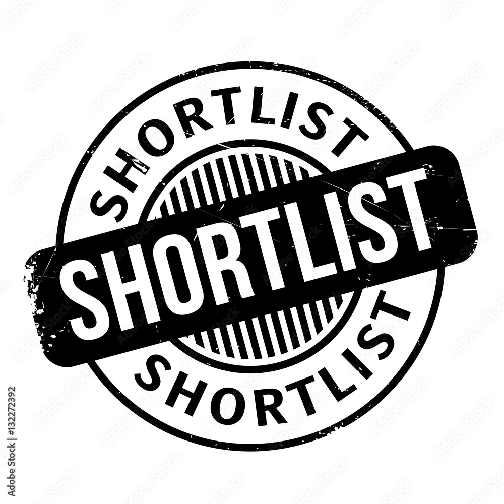 Shortlist rubber stamp Shortlist rubber stamp