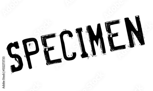 Specimen rubber stamp