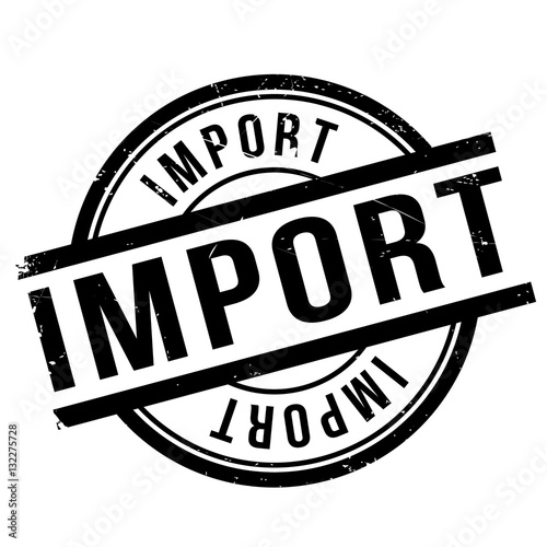 Import stamp rubber grunge