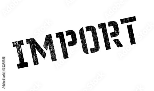 Import stamp rubber grunge