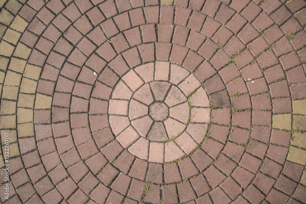 circle paving stones brick texture path way Stock Photo Adobe Stock
