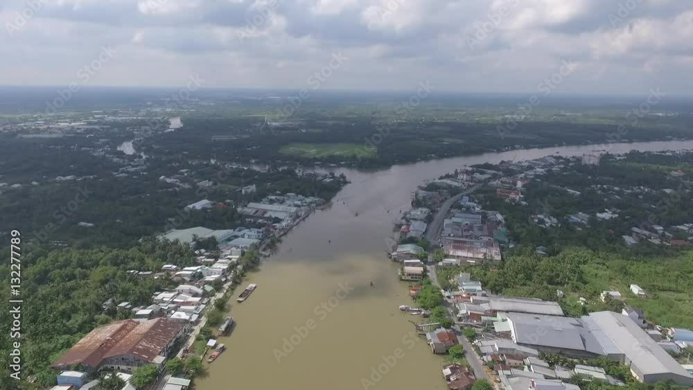 Can Tho City Vietnam Aerial Drone Clip Can Tho City Vietnam Aerial Drone Clip