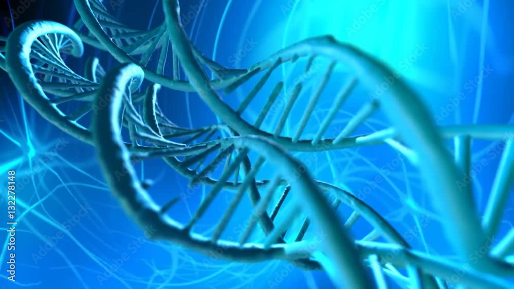 3d render of dna structure, abstract background