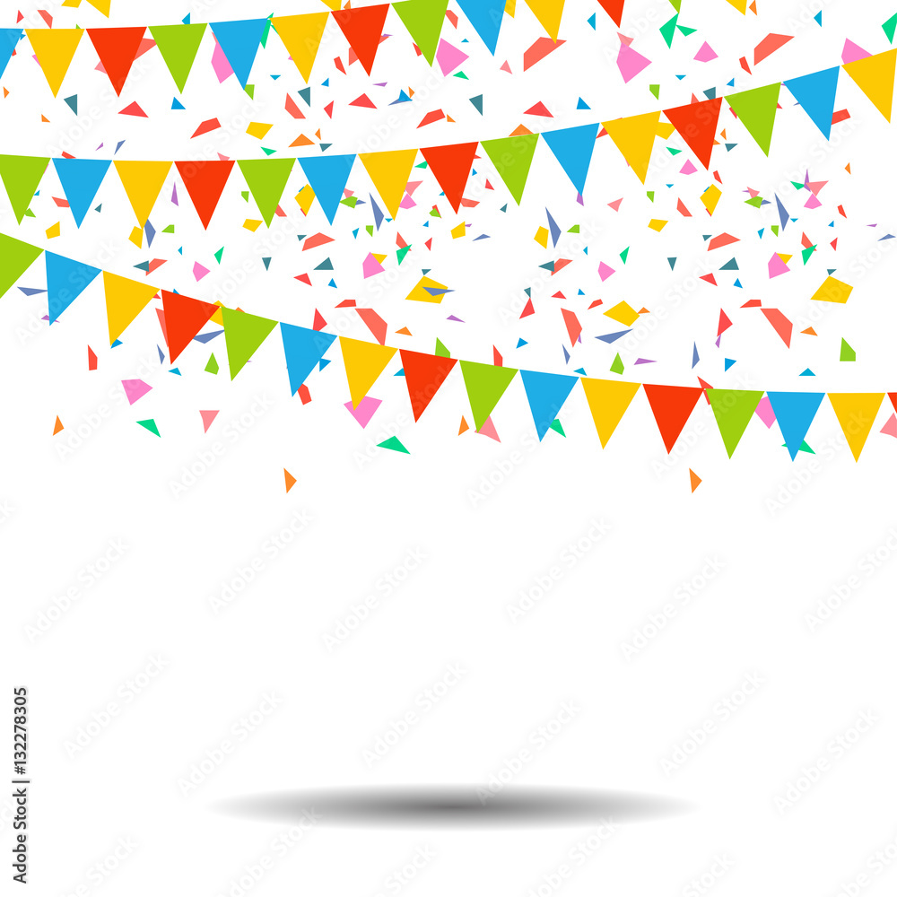 Colorful confetti isolated on white background Colorful confetti isolated on white background
