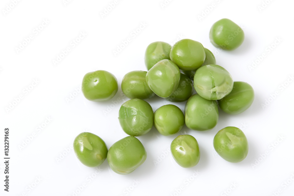Ripe pea vegetable. Isolated on white background Ripe pea vegetable. Isolated on white background