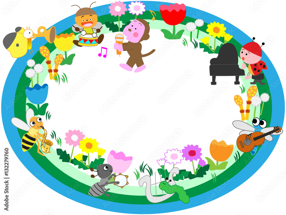 Obraz premium 春のタイトルフレーム