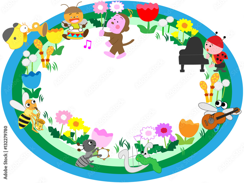 Obraz premium 春のタイトルフレーム