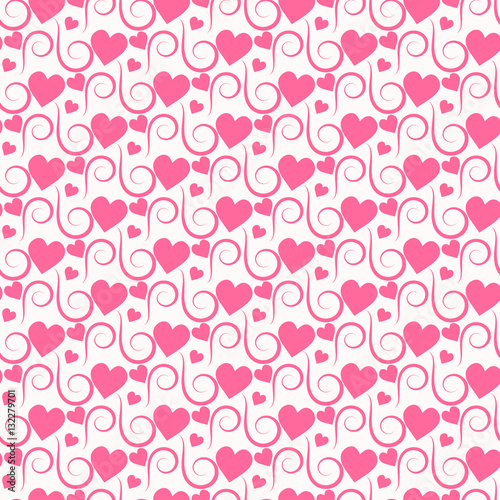 Gift Wrapping Paper. Abstract background with hearts. illustration