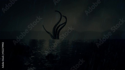 Mythical Kraken Giant Squid Tentacles photo