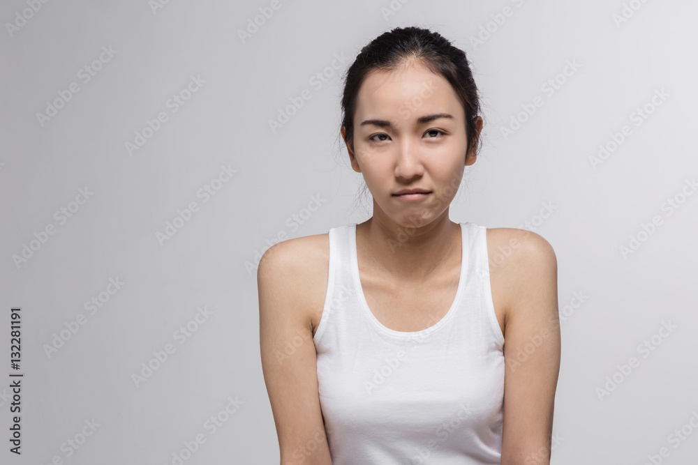 Beauty woman portrait. Skin and face care concept Beauty woman portrait. Skin and face care concept