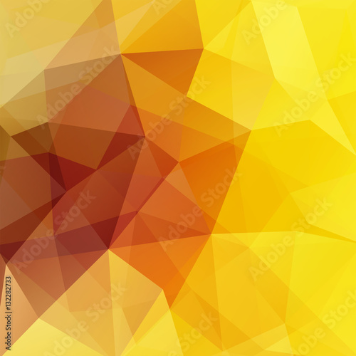 Background of geometric shapes. Colorful mosaic pattern. Vector EPS 10. Vector illustration. Yellow  orange colors.