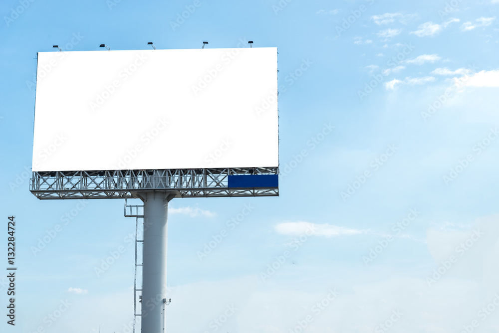 Empty billboard with blue sky Empty billboard with blue sky
