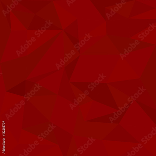 Background with red polygons.  Geometrical stylish pattern. Red triangular wallpaper. Vector Illustration.