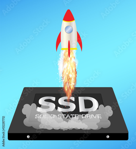 solid state drive or ssd with a speed boost rocket