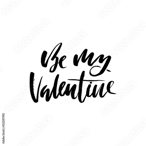 Vector Happy Valentines Day Vintage Card With Lettering
