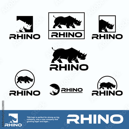 rhino and lion strong logo