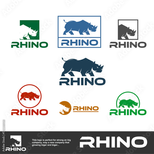 rhino and lion strong logo