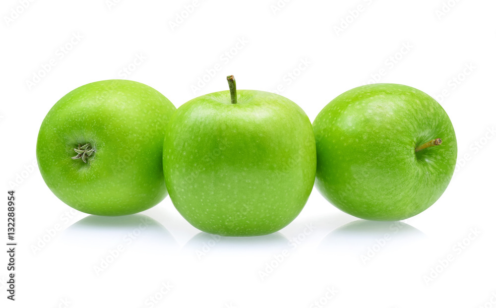 Green apple isolated on white background Green apple isolated on white background