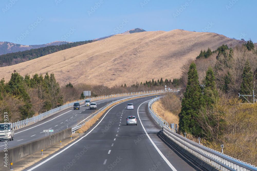 landscape of Road in highway with beautiful mountain