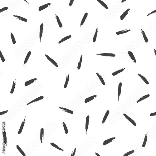 Abstract paint strokes seamless pattern. Vector background