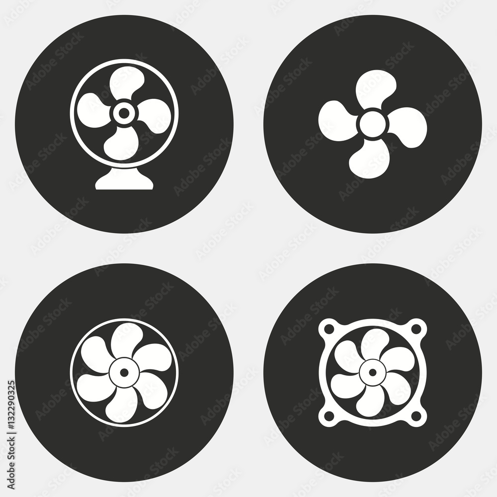 Fan icon set.