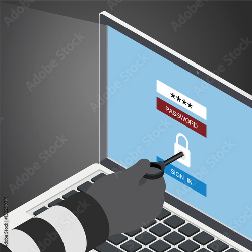 Hacking account of social network isometric