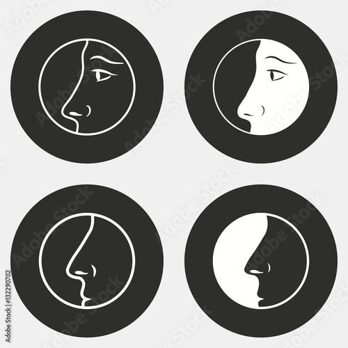 Nose icon set.