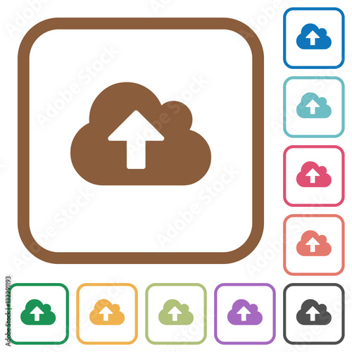 Cloud upload simple icons