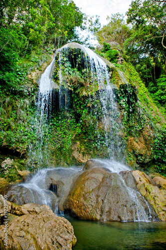 Beautiful Waterfall in Soroa   Vinales  Pinar del Rio  Cuba