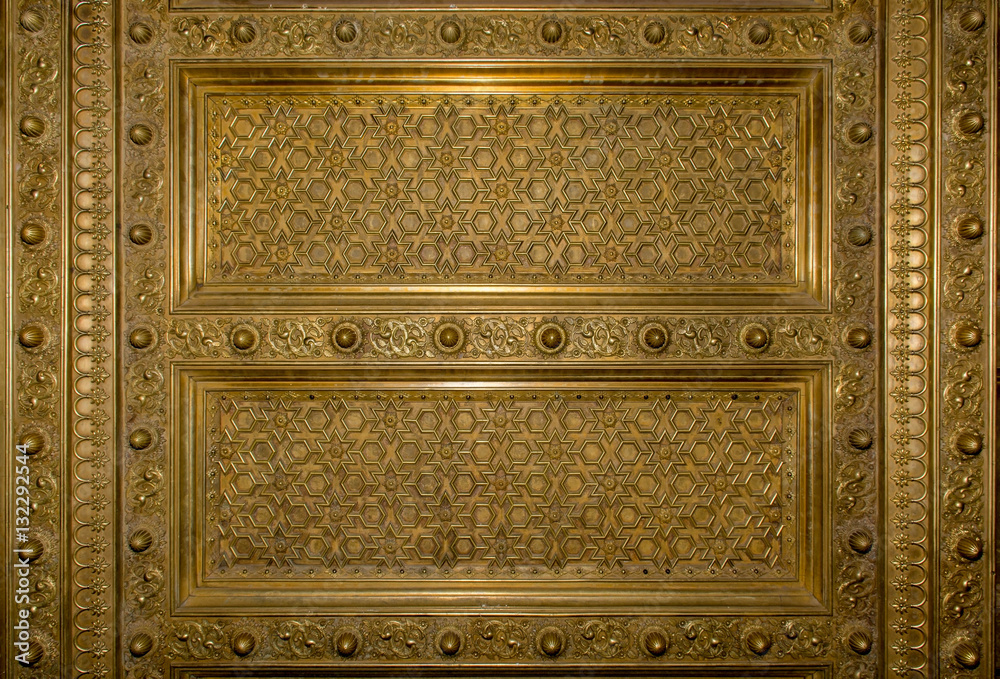Antique wooden door frame from Jaipur City Palace