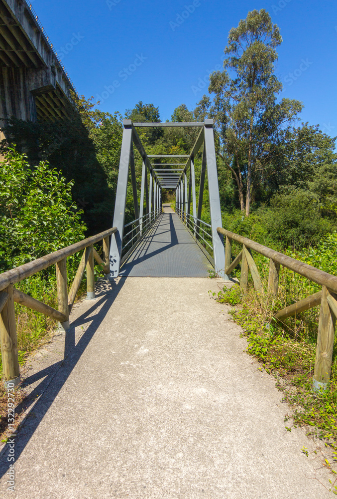 Modern small footbridge iron