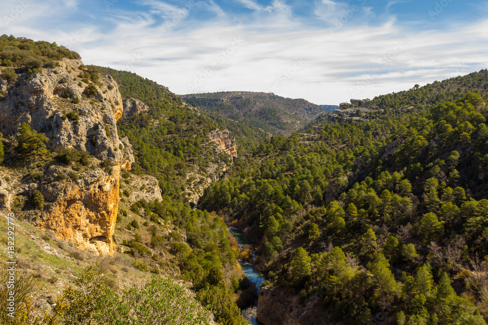 mountains and valleys of the Cuenca region, Spain