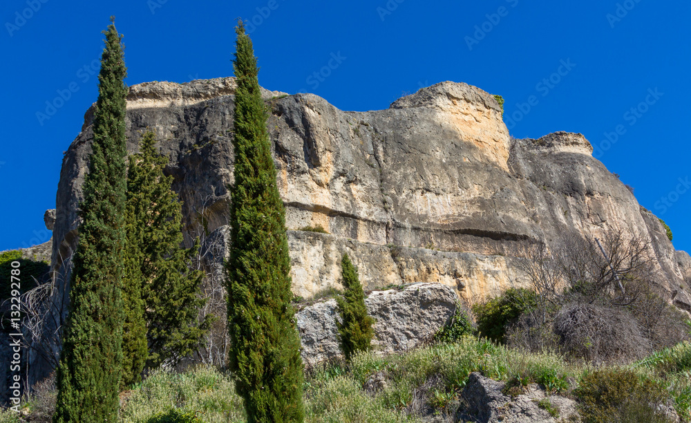 mountains and valleys of the Cuenca region, Spain