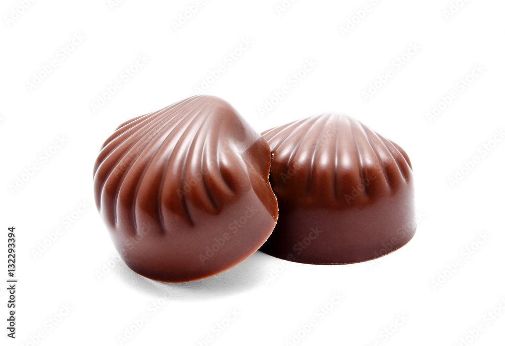 Assortment of chocolate candies sweets isolated Assortment of chocolate candies sweets isolated