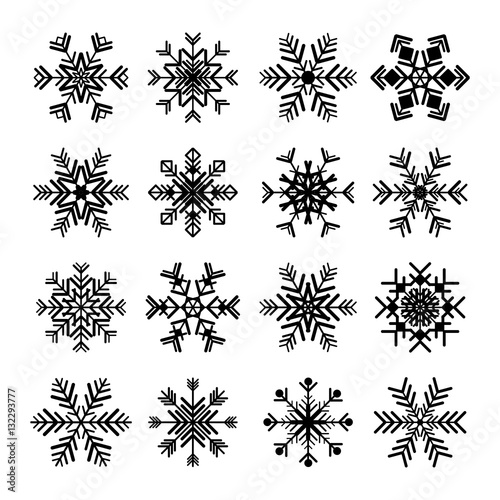 Snowflake icons set
