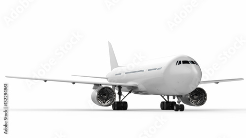 white mock up plane