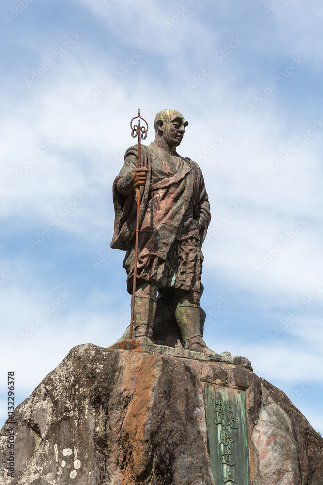 Naklejka premium Statue of Monk Shodo Shonin