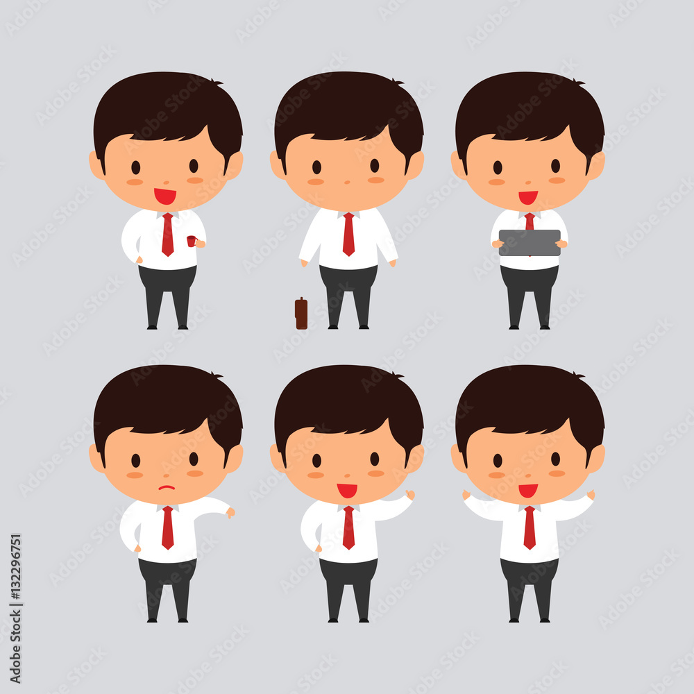 Elegant young business man vector illustration, cartoon clip art Elegant young business man vector illustration, cartoon clip art