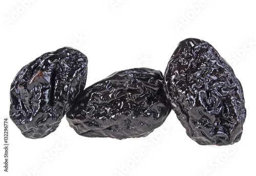 Wallpaper Mural Smoked prunes isolated on a white background, close-up Torontodigital.ca