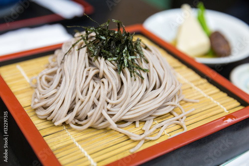 Zaru soba with soup