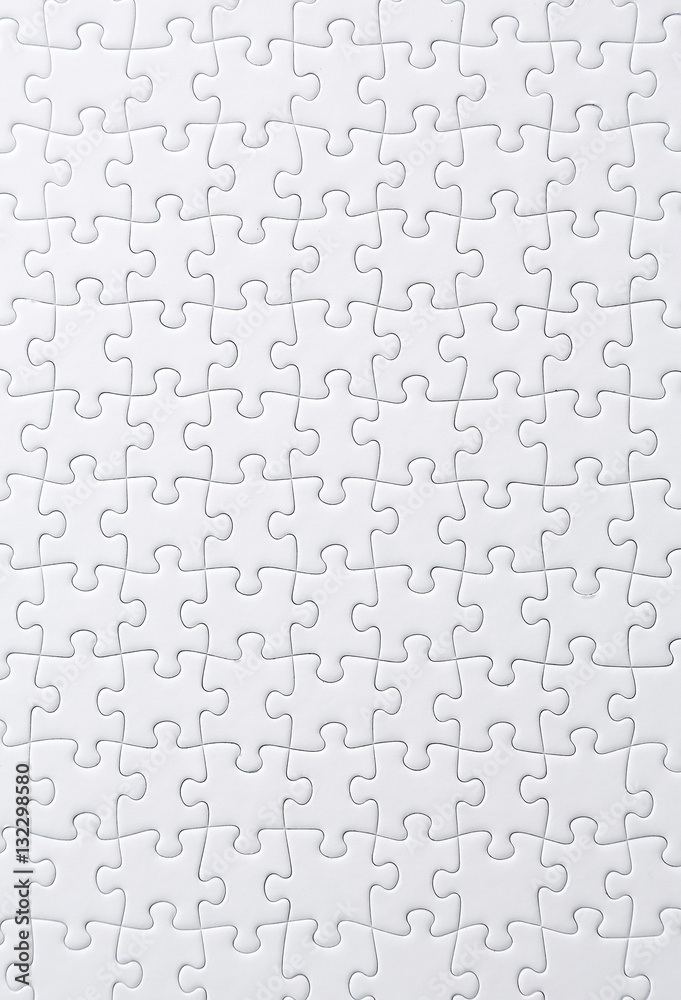 白いジグソーパズル　White jigsaw puzzle