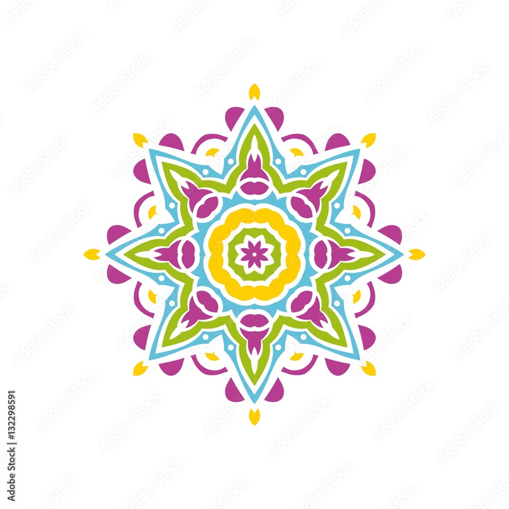 Kaleidoscope big bud. Oriental pattern illustration. Flower background Kaleidoscope big bud. Oriental pattern illustration. Flower background