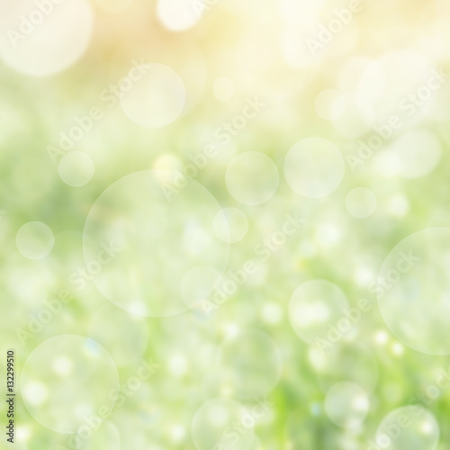 Spring bright background with blurred light reflections