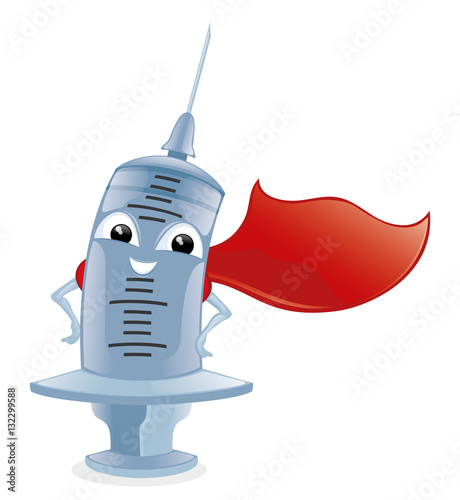 Blue syringe.